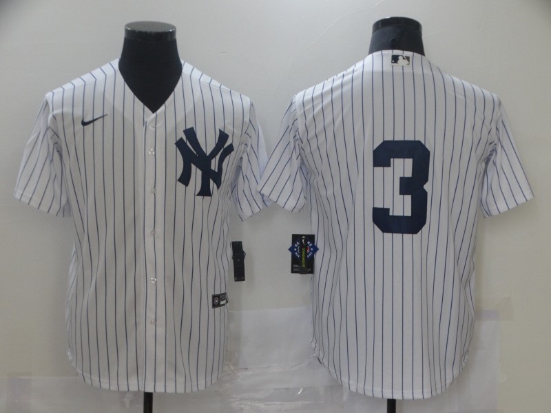 Men New York Yankees #3 No name White Game Nike MLB Jerseys